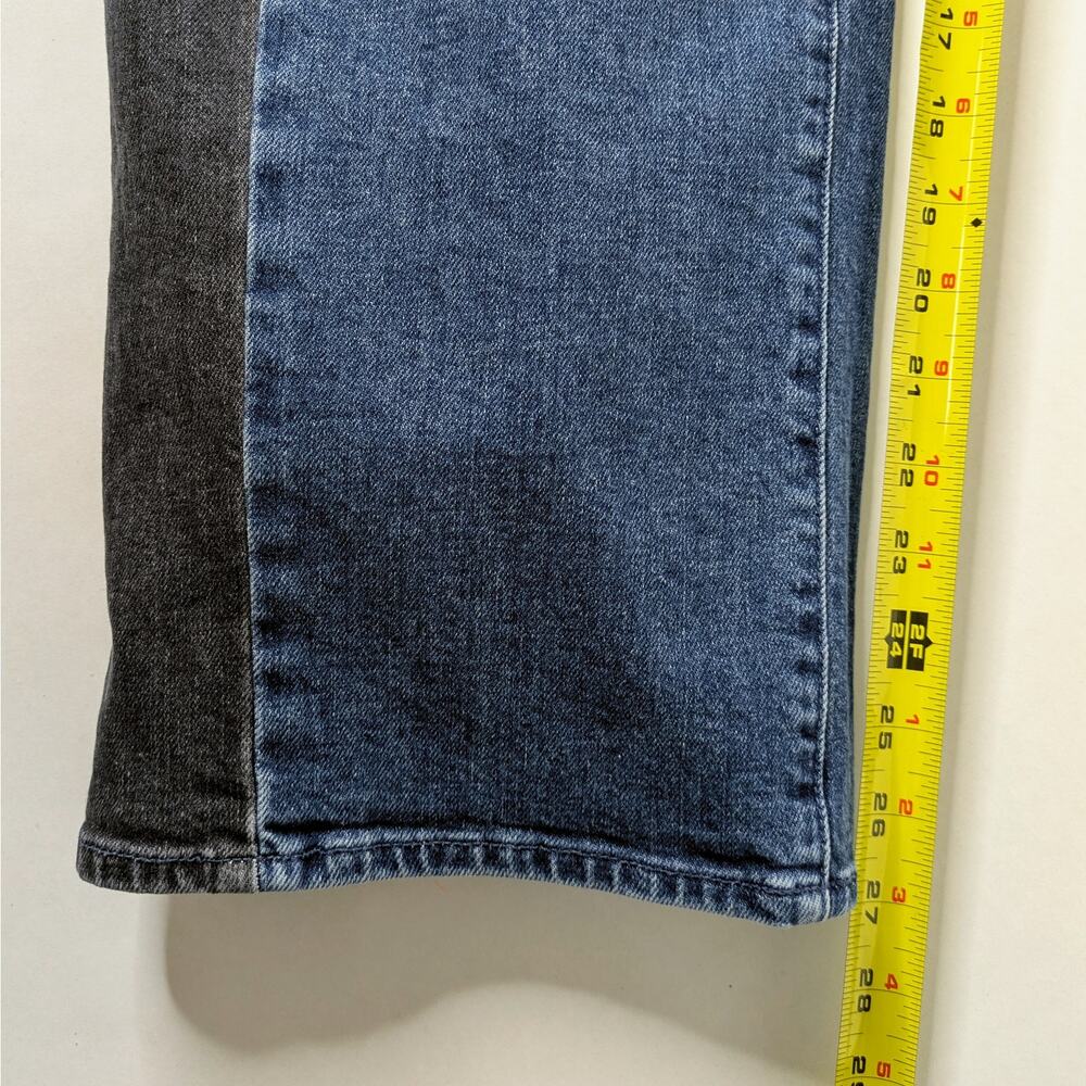 MOTHER Superior Half Pipe Flood 27 Black Blue Two Tone 98% Cotton Premium Denim - Picture 13 of 16